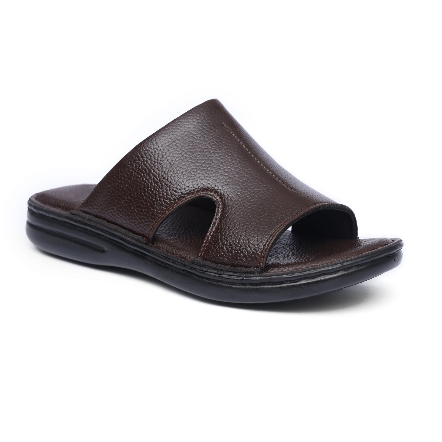 Hand Crafted Brown Leather Chappal - T10