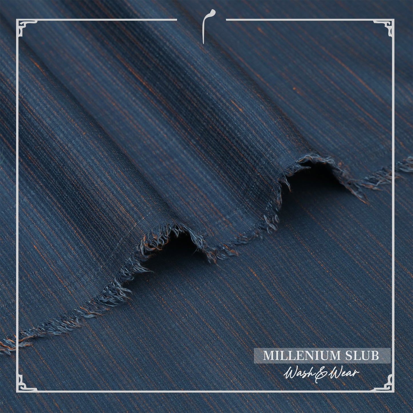 MILLENIUM Slub Wash&Wear - Blue - MS - 01