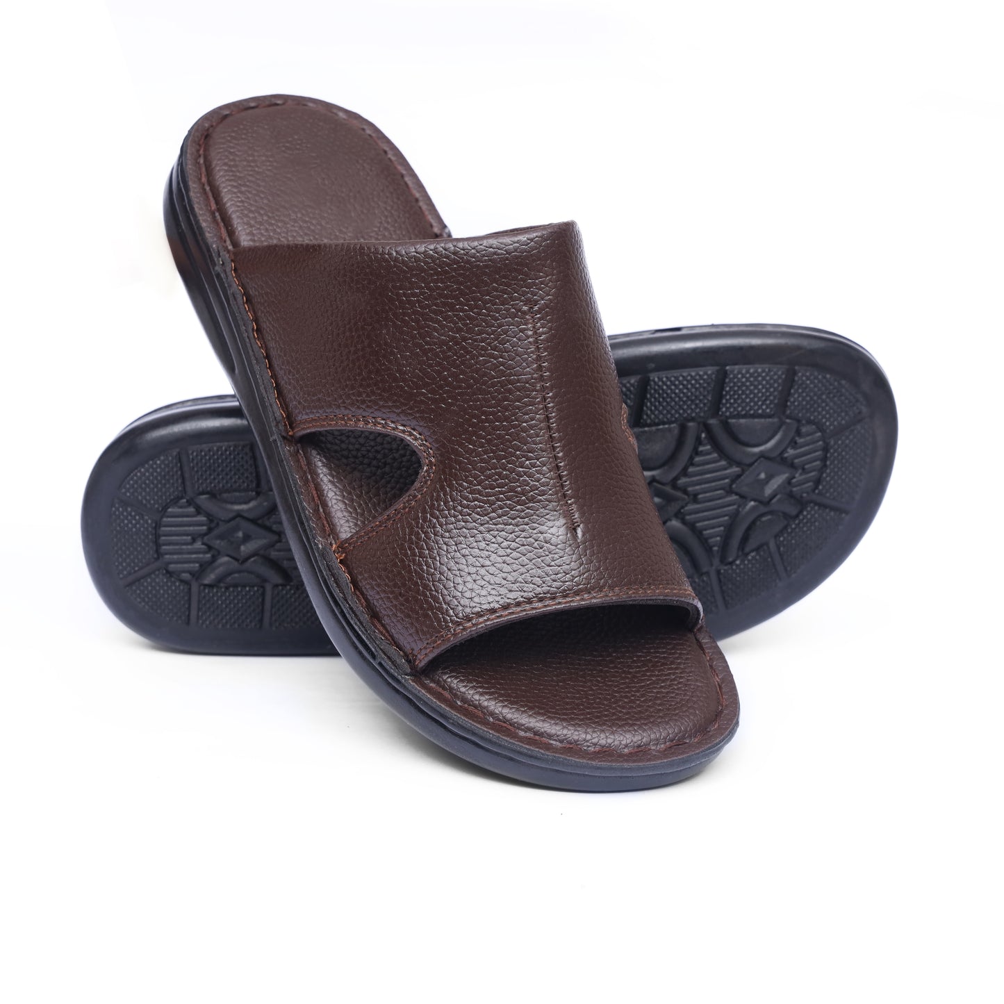 Hand Crafted Brown Leather Chappal - T10