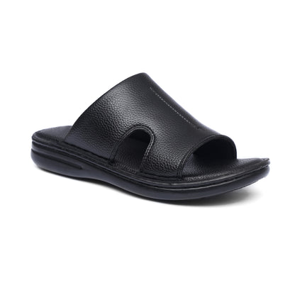Hand Crafted Black Leather Chappal - T10