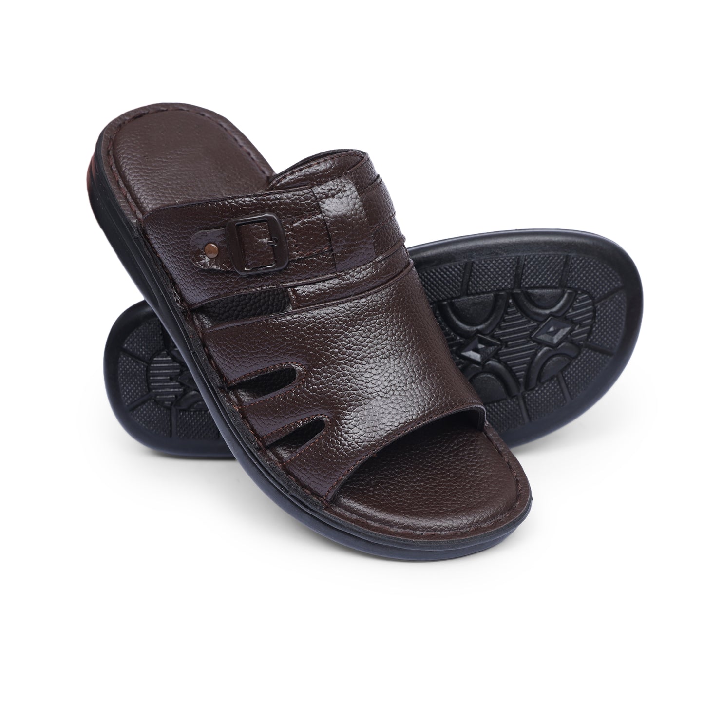 Hand Crafted Brown Leather Chappal - T12