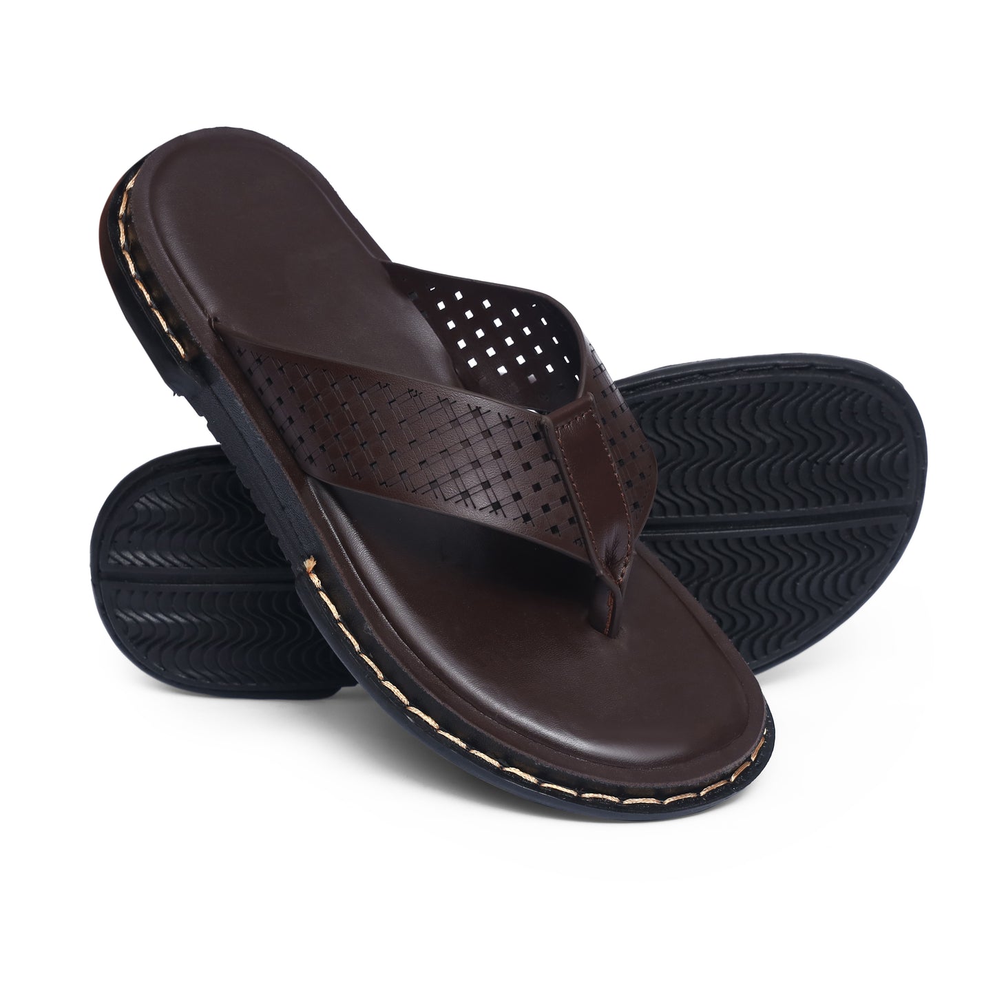 Burj Al-Dubai Brown Chappal - V11