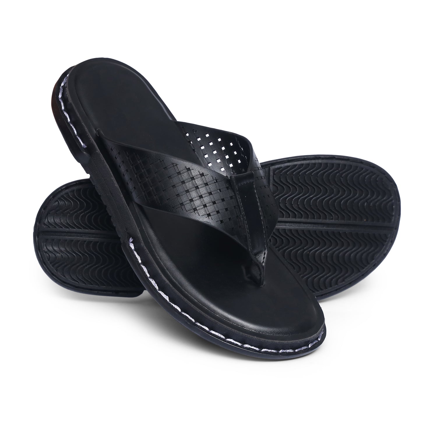 Burj Al-Dubai Black Chappal - V11