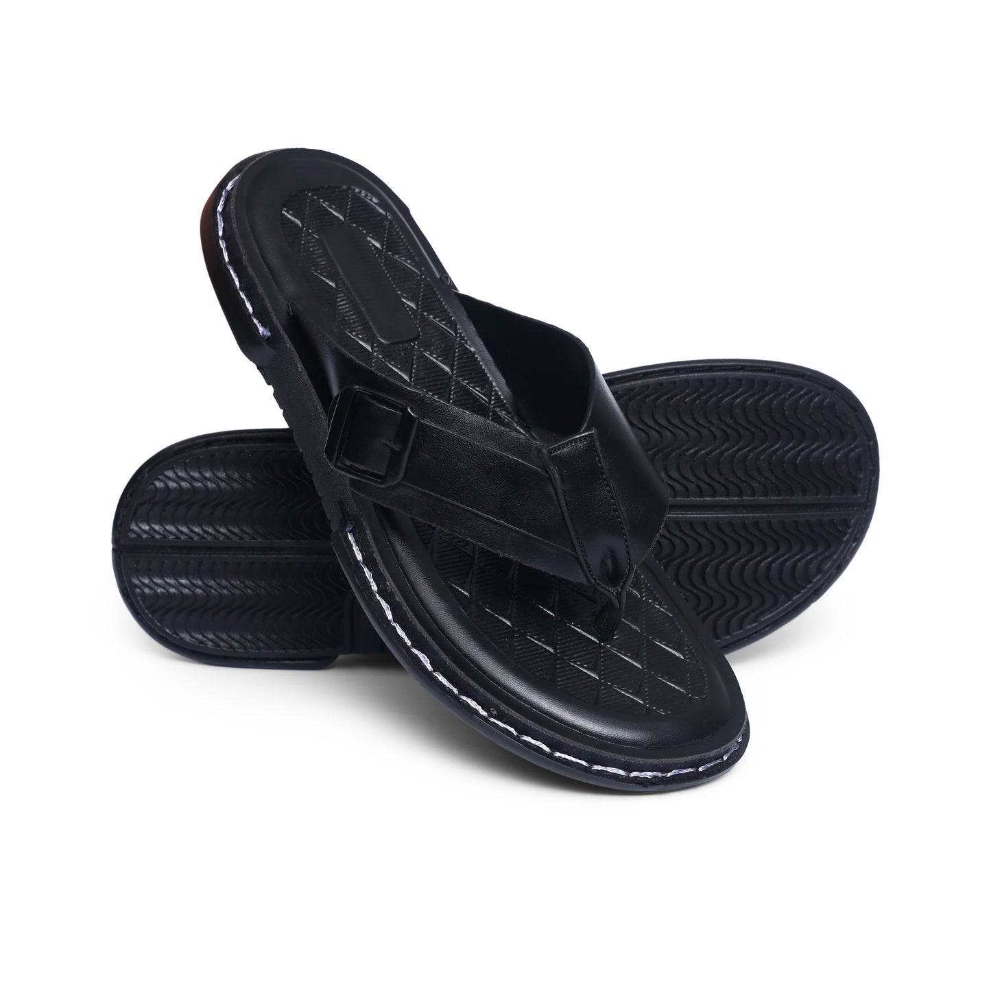 Burj Al-Dubai Black Chappal - V12