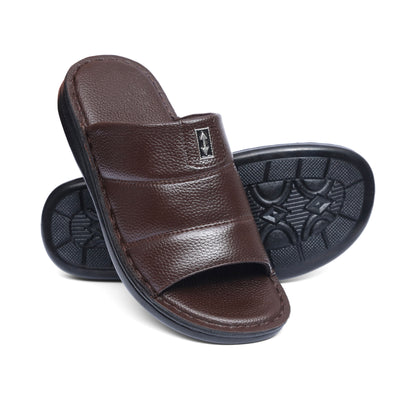 Hand Crafted Brown Leather Chappal - T13