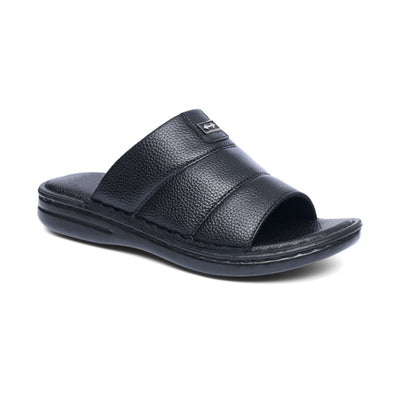 Hand Crafted Black Leather Chappal - T13