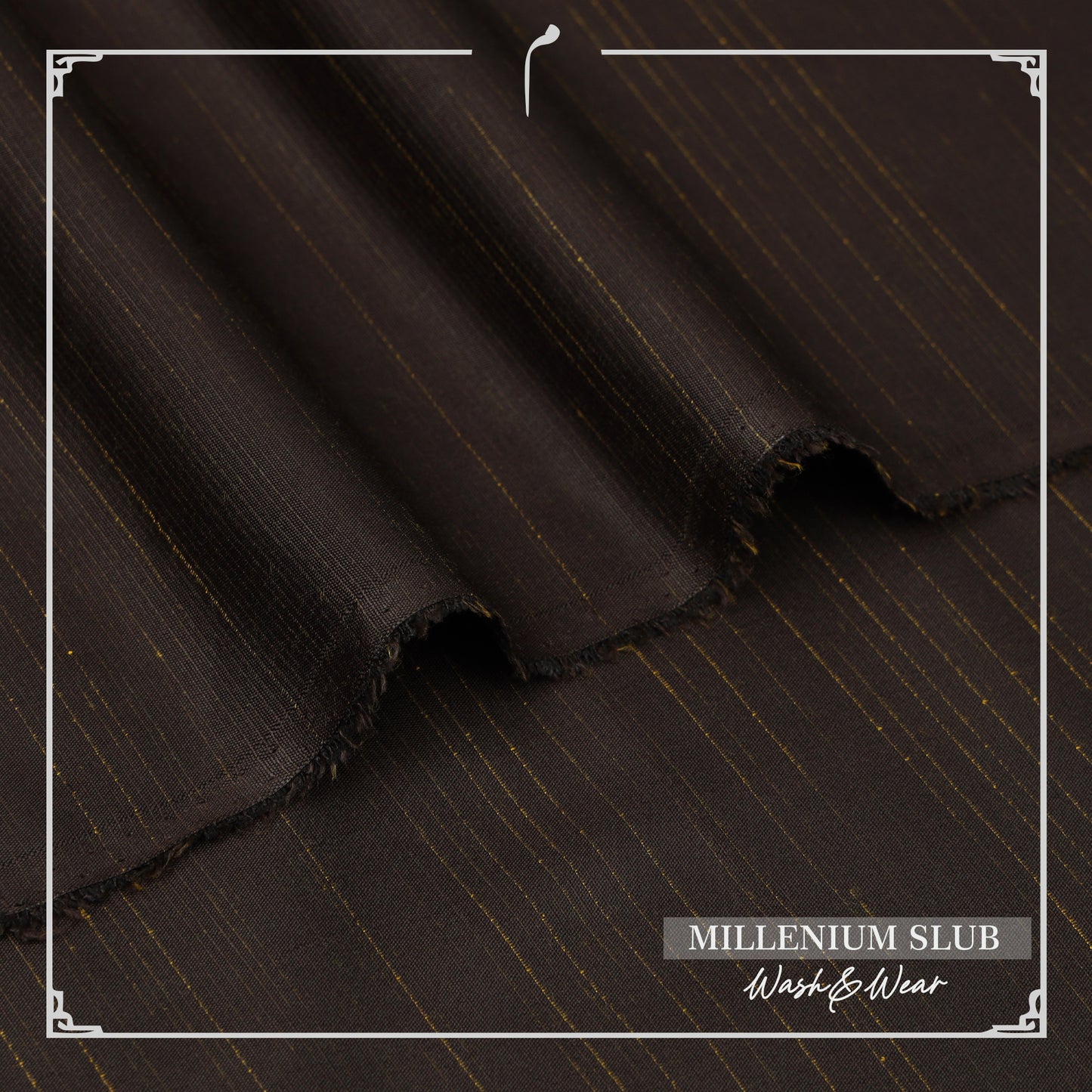 MILLENIUM Slub Wash&Wear - Brown - MS - 03