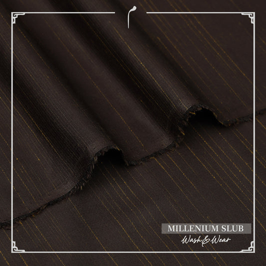 MILLENIUM Slub Wash&Wear - Brown - MS - 03